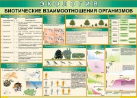 Таблица Биотические взаимоотношения организмов 1000*700 (винил) - «globural.ru» - Дербент