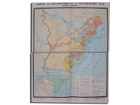 Учебная карта "Война за независимость и образование США (1775-1783) 1240*940 мм" (матовое, 2-стороннее лам.) - «globural.ru» - Дербент