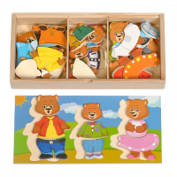 Деревянный пазл "Три медведя" - «globural.ru» - Дербент