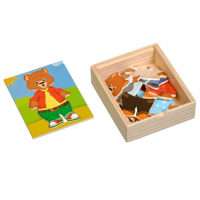 Деревянный пазл "Медвежонок Миша" - «globural.ru» - Дербент