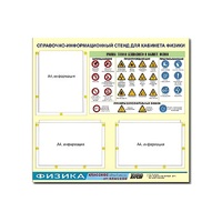 Стенд "Правила техники безопасности в кабинете физики" (75х70, 3 кармана) - «globural.ru» - Дербент