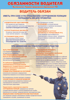 Плакат "Водитель обязан " 1000*1400 винил - «globural.ru» - Дербент