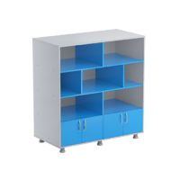 Шкаф-стеллаж (синий/серый) - «globural.ru» - Дербент