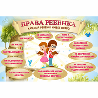 Стенд "Права ребенка" 1,5х1,0 - «globural.ru» - Дербент