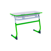 Парта двухместная "Smarty" с полиуретановой кромкой регулируемая по высоте  - «globural.ru» - Дербент