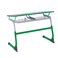 Парта двухместная Smarty с полиуретановой кромкой регулируемая по высоте и углом наклона столешницы  - «globural.ru» - Дербент