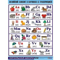 Таблица демонстрационная "Английский алфавит в картинках"(100x140) - «globural.ru» - Дербент