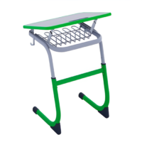 Парта одноместная с полиуретановой кромкой регулируемая по высоте и углом наклона столешницы - «globural.ru» - Дербент