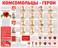 Тематический стенд "Комсомольцы-герои" - «globural.ru» - Дербент