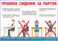 Таблица Правила сидения  за партой 1000*1400 винил - «globural.ru» - Дербент