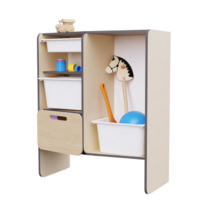 Шкаф для игрушек во входную группу из коллекции мебели «НЕГА» (цвет бежевый) - «globural.ru» - Дербент