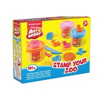 Пластилин на растительной основе Artberry/Stamp Your Zoo 3 бан./35 г со штампами - «globural.ru» - Дербент