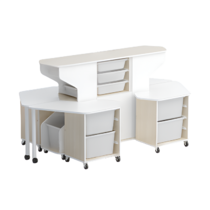 Модуль-стеллаж "Робот-Робик 002" (дуб молочный/белый) - «globural.ru» - Дербент