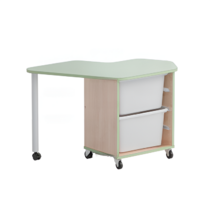 Стол детский левый Робик 002 (бук/фисташковый) - «globural.ru» - Дербент