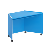 Стол-трапеция корпусной (синий/белый) - «globural.ru» - Дербент