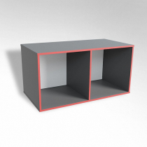 Открытая настенная полка-2-х секционная ТР2 ЛДСП  - «globural.ru» - Дербент