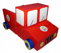 Напольная мягкая игрушка «Пожарная  машина» - «globural.ru» - Дербент