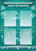Стенд "Формулы для решения задач по физике" (вариант 3) - «globural.ru» - Дербент