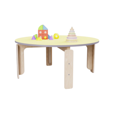 Круглый растущий стол из коллекции «НЕГА» р.гр.  0-1 (цвет желтый) - «globural.ru» - Дербент