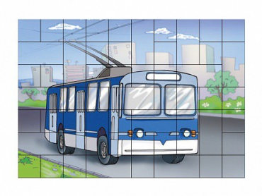 Магниты-пазлы "Троллейбус" - «globural.ru» - Дербент