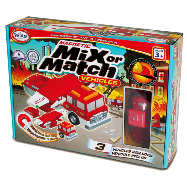 Магнитный конструктор Транспорт "Смешай и собери". Серия Пожарная и спасательная техника. Стартовый набор - «globural.ru» - Дербент