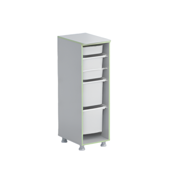 Стеллаж с лотками Робик 001 (серый) - «globural.ru» - Дербент