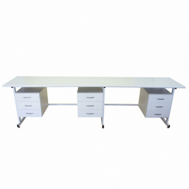 Стол 3-х тумбовый для лабораторных работ 2500*900*850 ЛДСП - «globural.ru» - Дербент